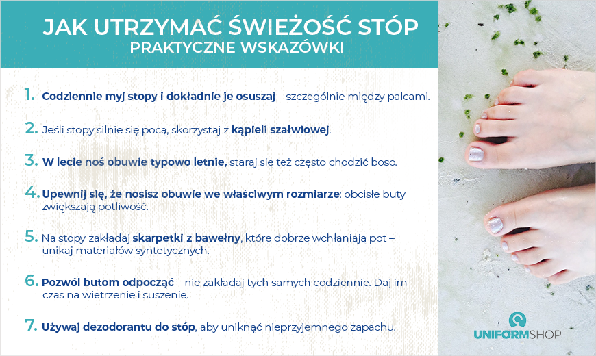 Jak utrzymać świeżość stóp?